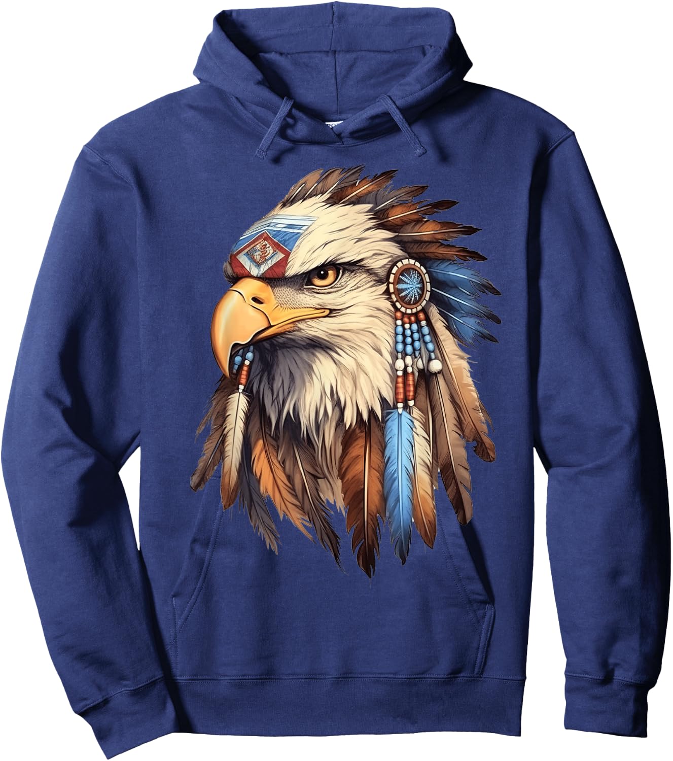Native American Tribal Dream-Catcher Eagle Tribal Animal Art Hoodie - Hoodie | Navy