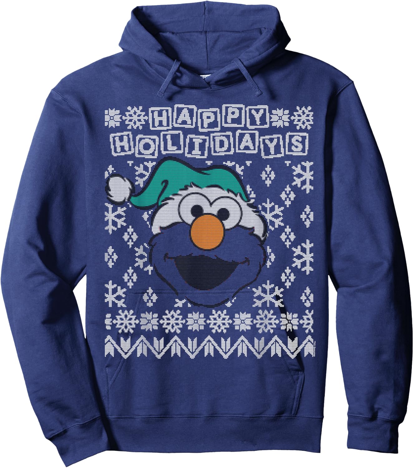 Sesame Street Elmo Ugly Christmas Hoodie - Hoodie | Navy