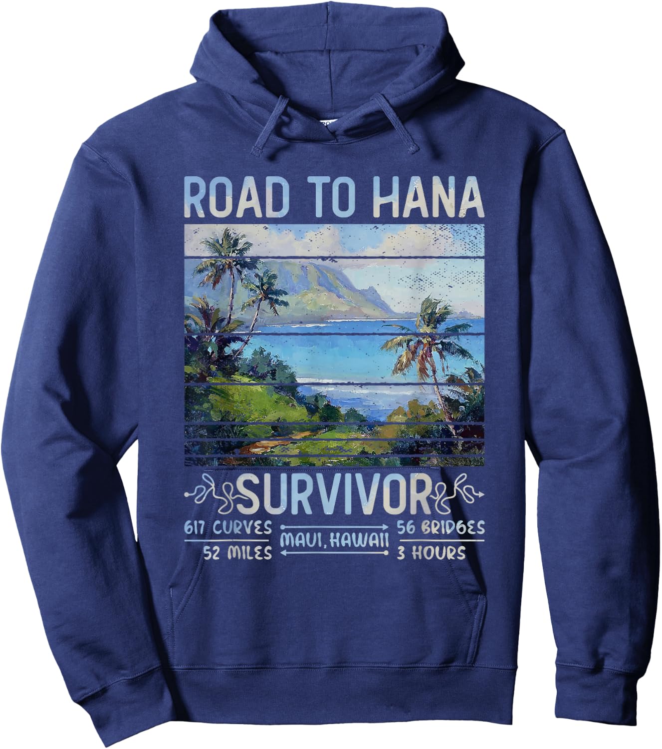 RJC Road to Hana Survivor Maui Hawaii Trip Adventure Hoodie - Hoodie | Navy