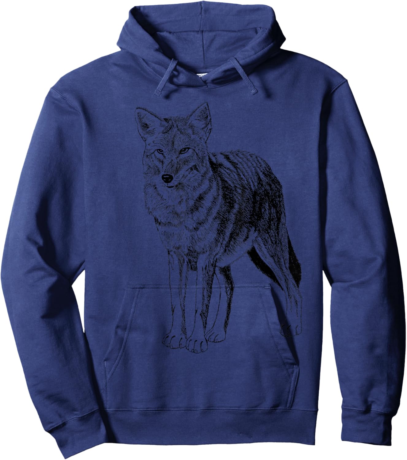 Coyote Sketch Hoodie - Hoodie | Navy