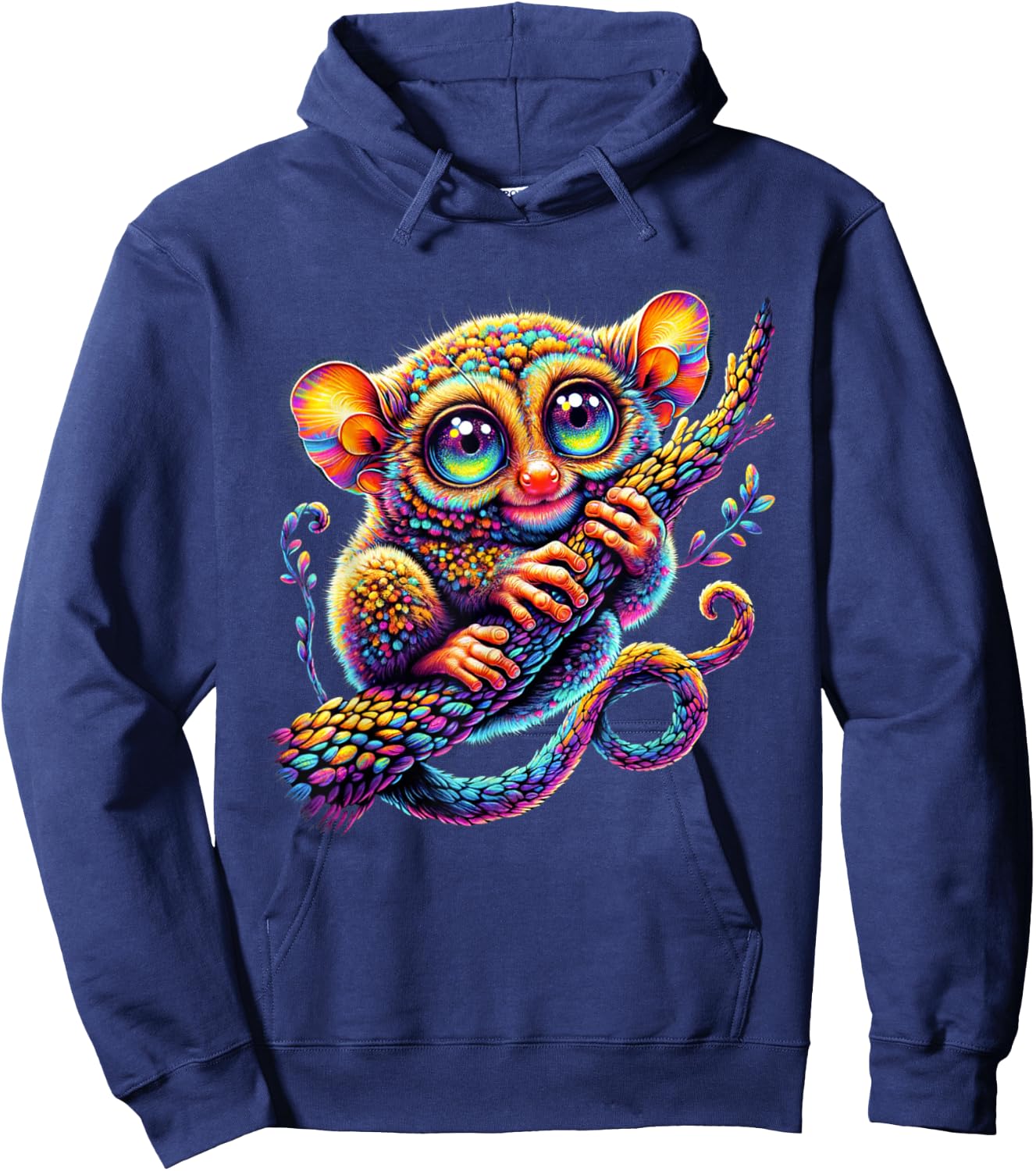 Cute Colorful Tarsier Art Phillippines Bohol Monkey Tarsier Hoodie - Hoodie | Navy