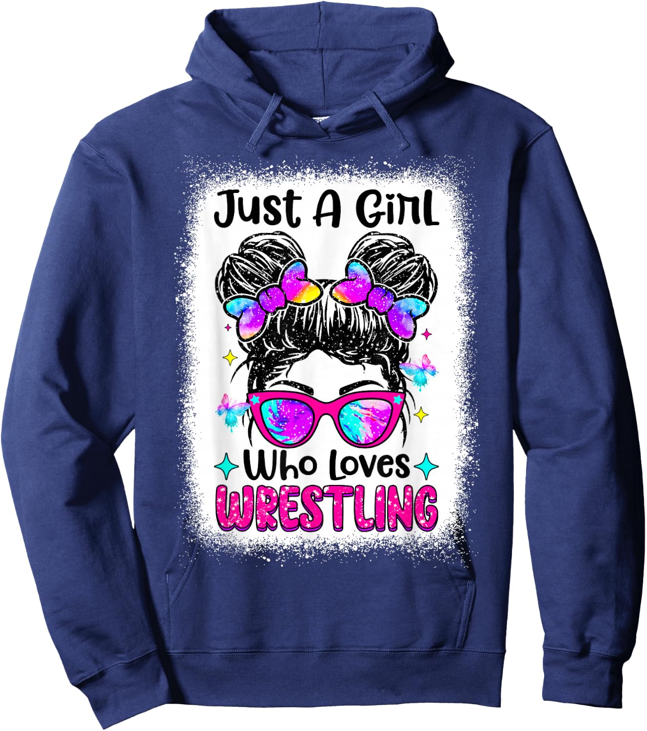 Just A Girl Who Loves Wrestling - Wrestler Girl & Women Hoodie - Hoodie | Navy