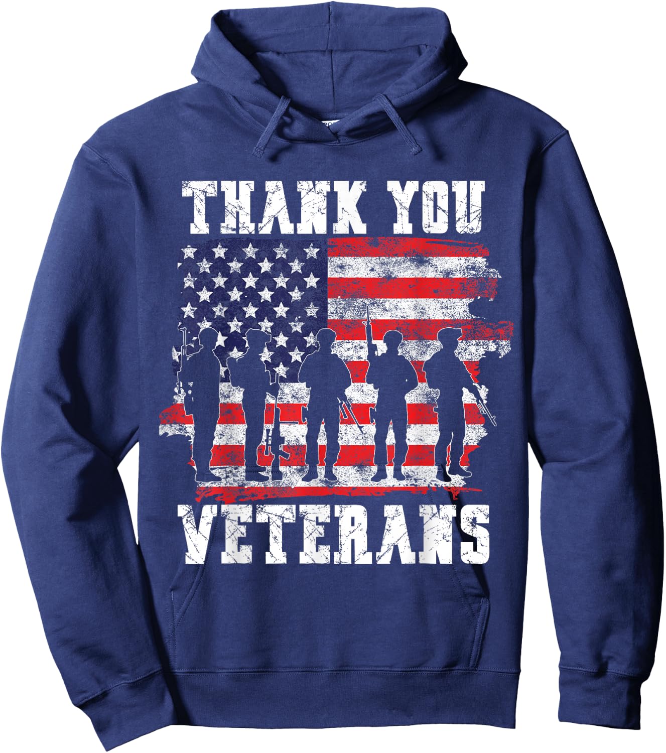 Thank You Veterans for Veterans Day Hoodie - Hoodie | Navy