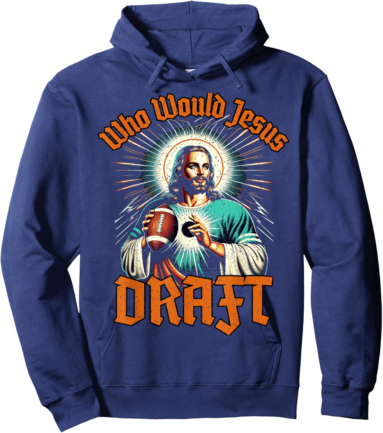 Fantasy Football Champion Who Would Jesus Draft Party Hoodie - Hoodie | Navy