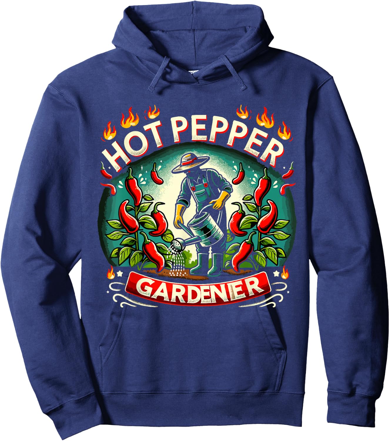 Spicy Food Lover Chili Peppers Chef Spice Scoville Scale Hoodie - Hoodie | Navy