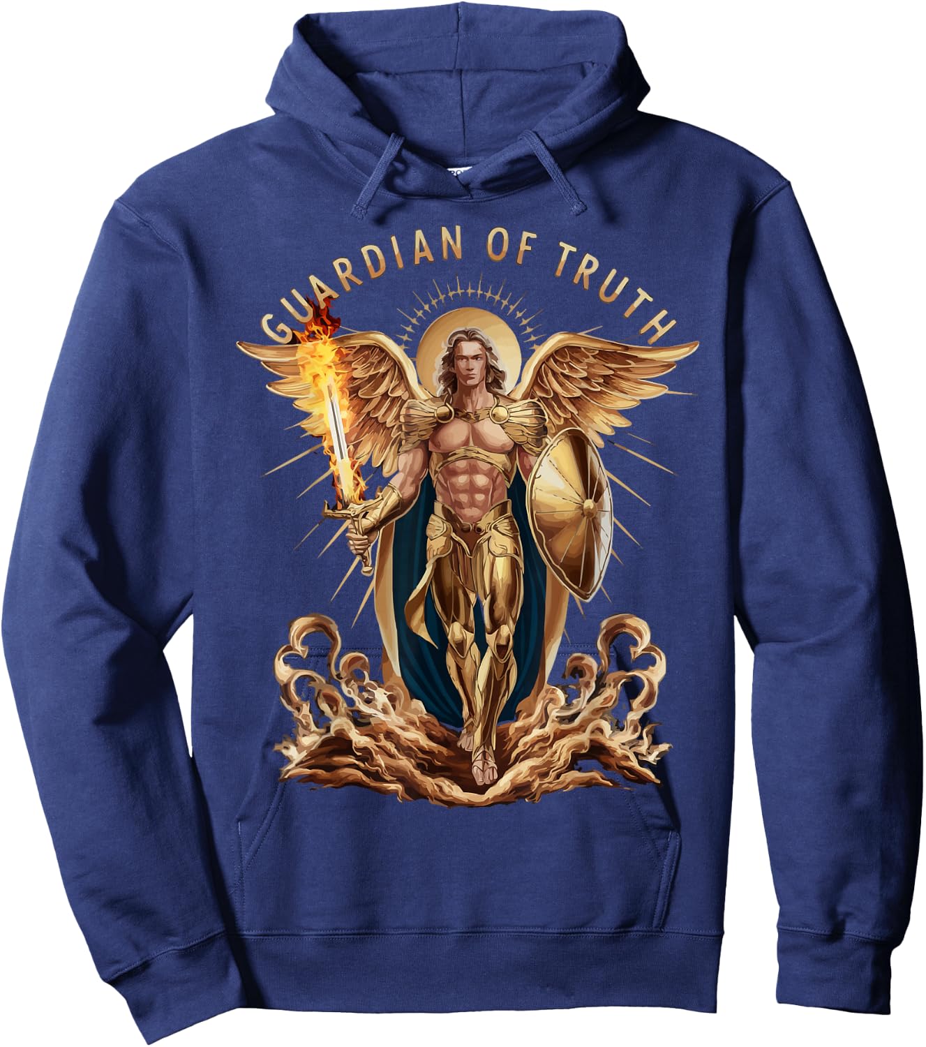 Archangel Michael Catholic Christianity Guardian Angel Hoodie - Hoodie | Navy