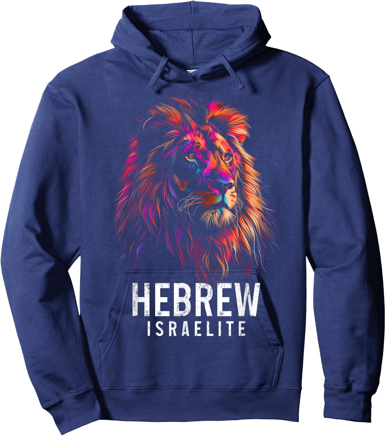 Hebrew Israelite Lion Of Judah Tribe YHWH Jew Jewish Yah Hoodie - Hoodie | Navy