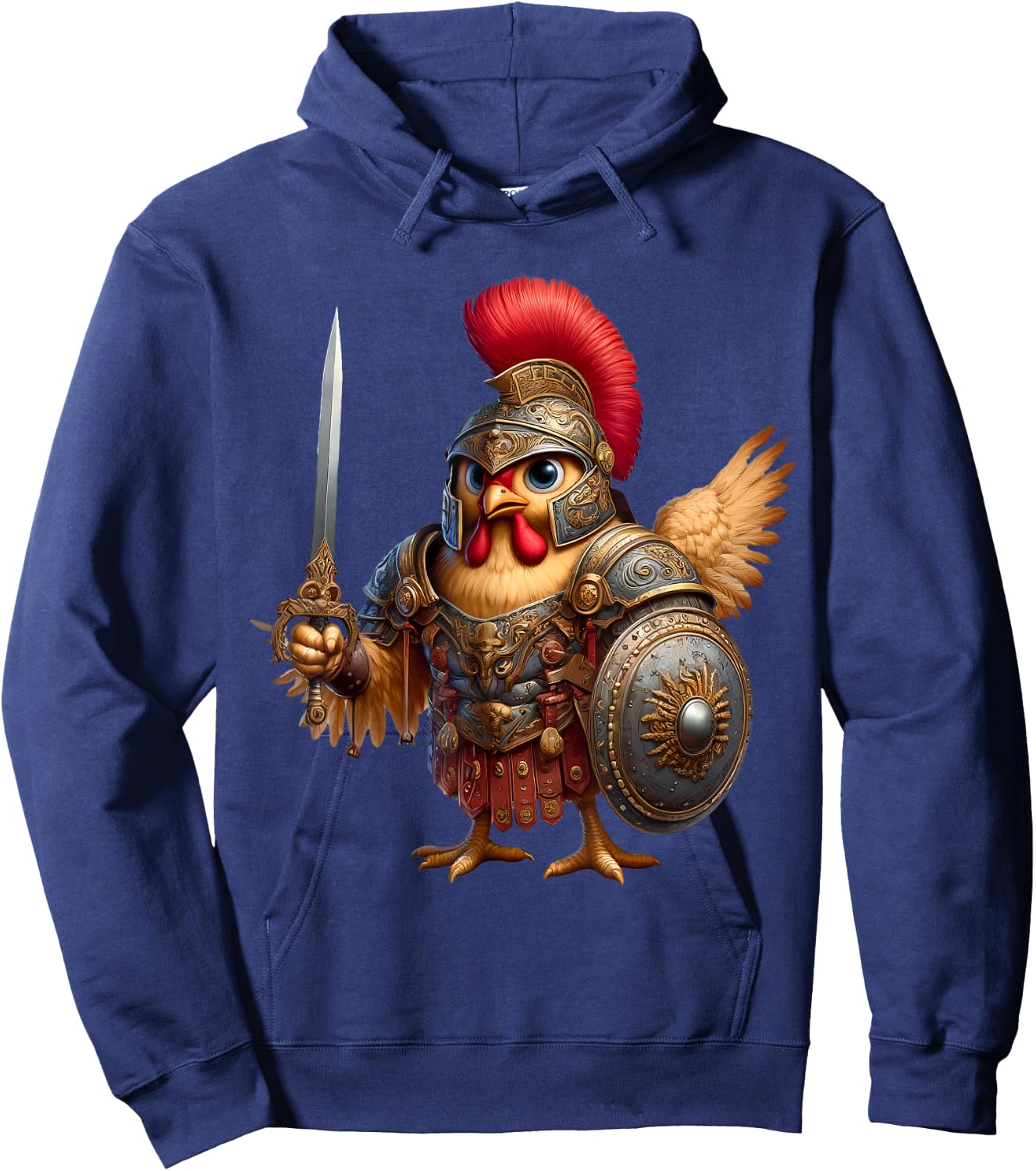 Chicken Gladiator Ancient Rome SPQR Men Women Kids Hoodie - Hoodie | Navy