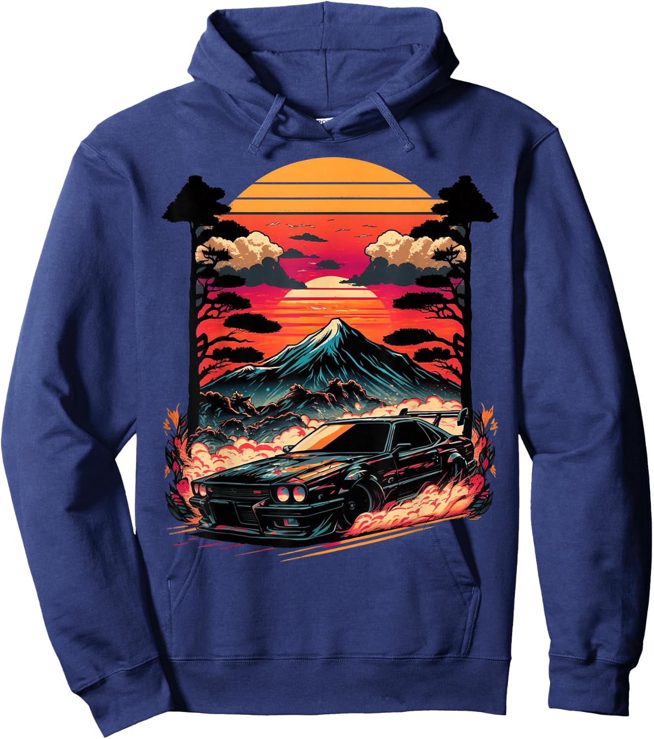 Japanese Car Racing Drifting Lover Racing Cars JDM Legend Hoodie - Hoodie | Navy