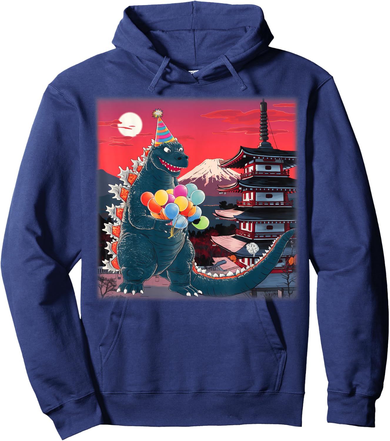 Kaiju Birthday Party Japan Monster Movie Bday Decorations Hoodie - Hoodie | Navy