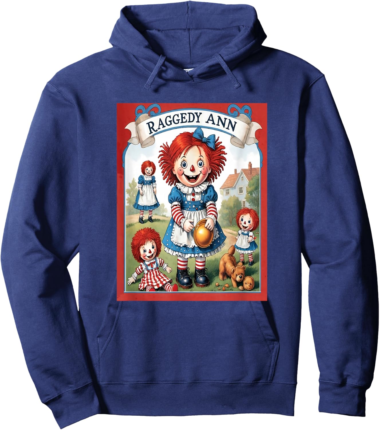 Children's Rag Doll Story Raggedy Ann Stories , Small, Black Hoodie - Hoodie | Navy