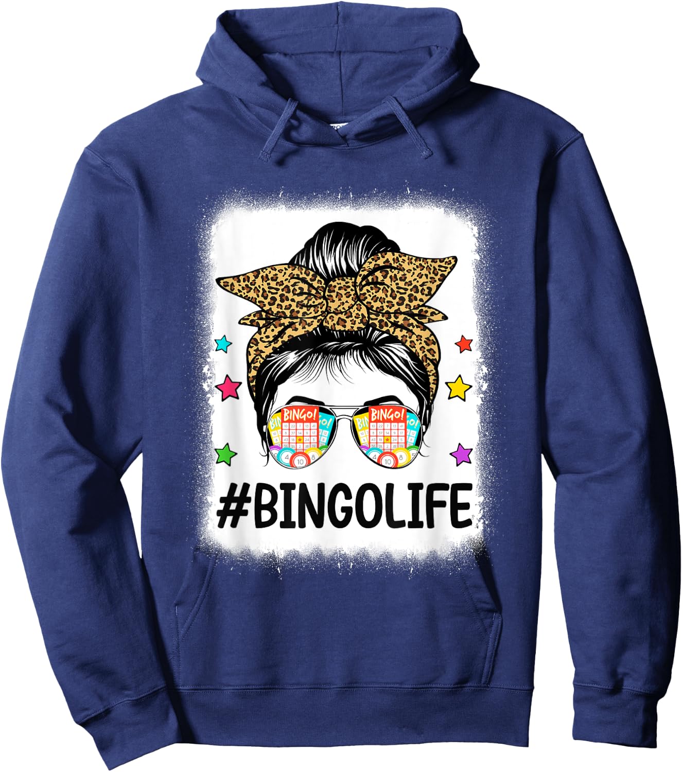 Funny Bingo Life Bingo Messy Buns Gambling Bingo Hoodie - Hoodie | Navy