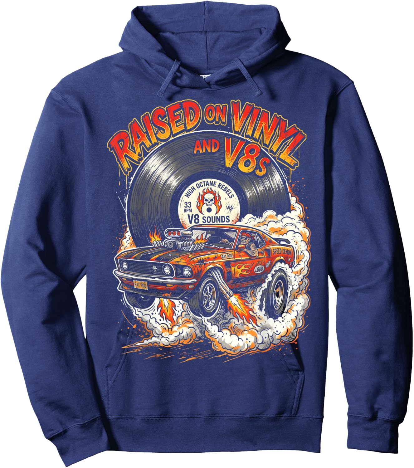 T-Shirt Hoodie - Hoodie | Navy