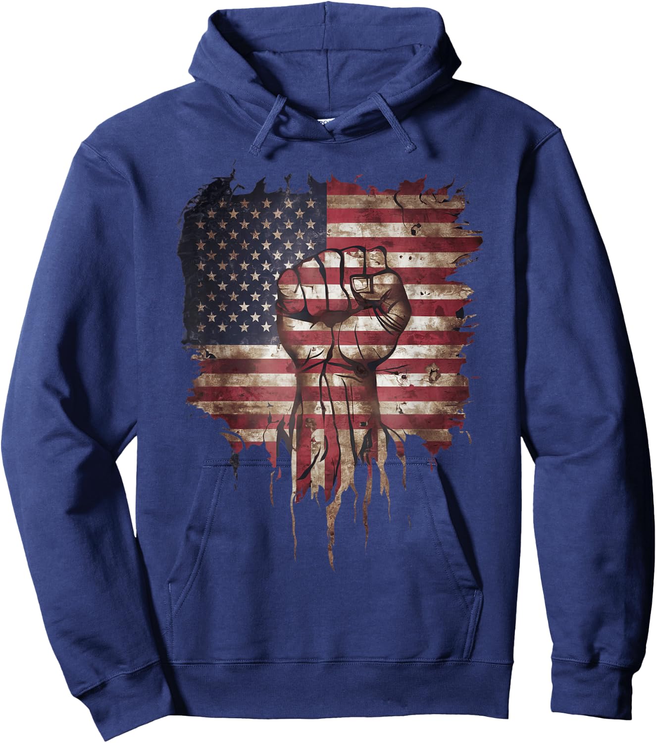 United We Stand Patriotic Gift USA Flag Hoodie - Hoodie | Navy