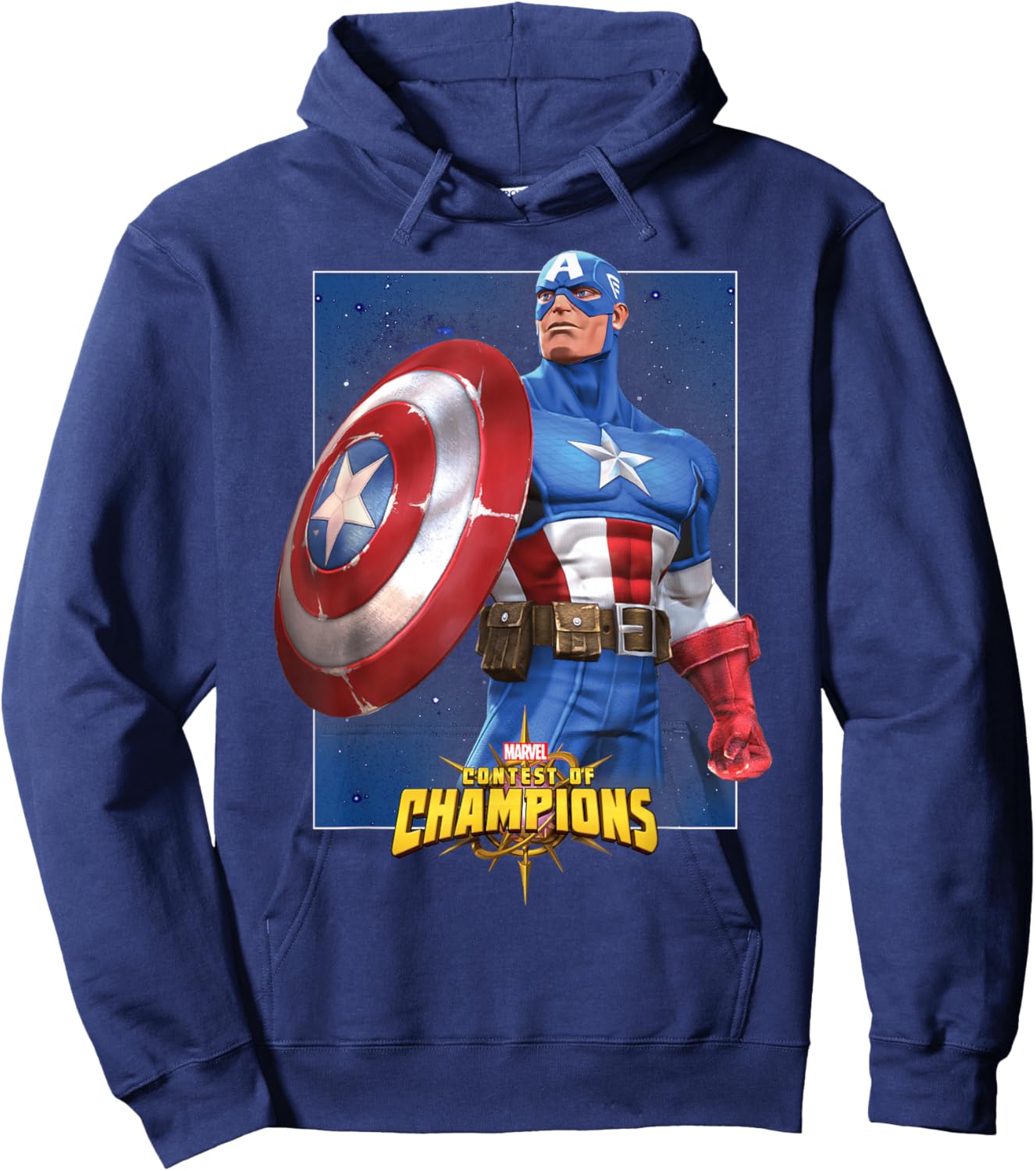 Marvel Contest of Champions Captain America Graphic Hoodie - Hoodie | Navy