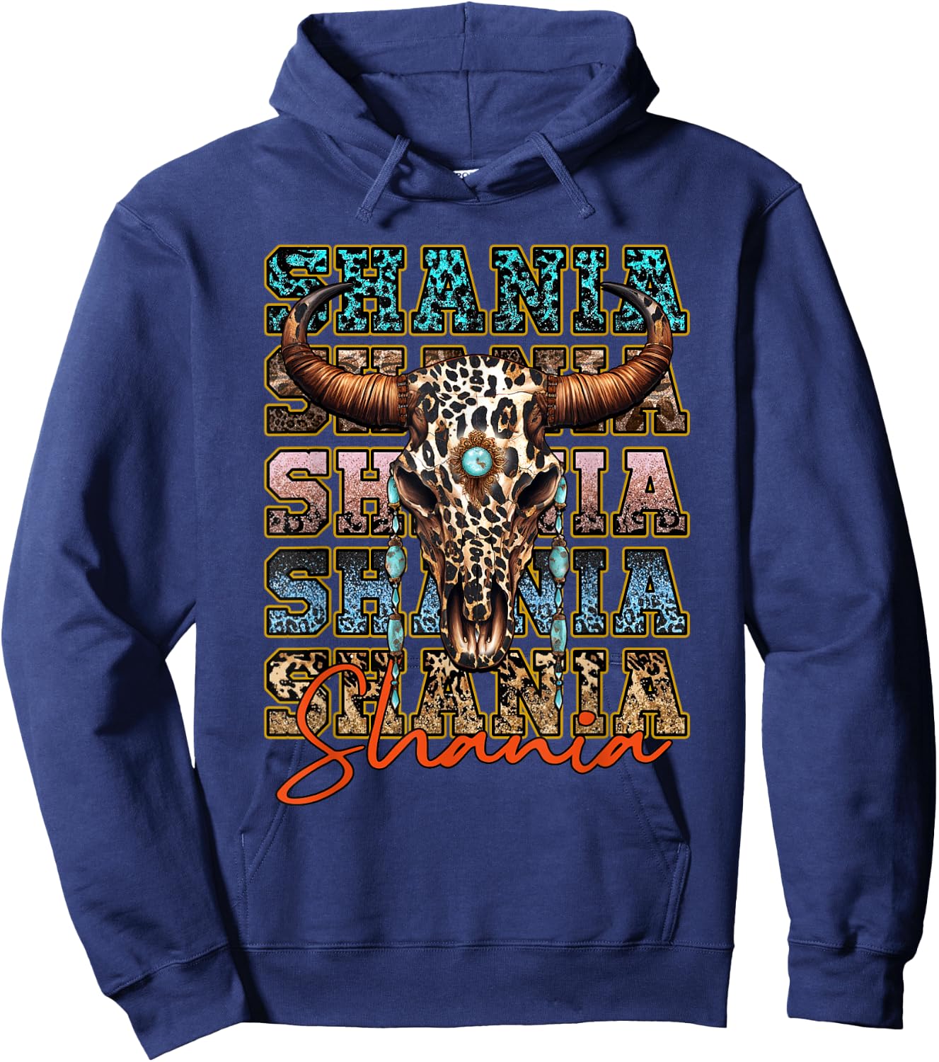 Love Shania First Name Personalized Team Shania Family Pride Hoodie - Hoodie | Navy