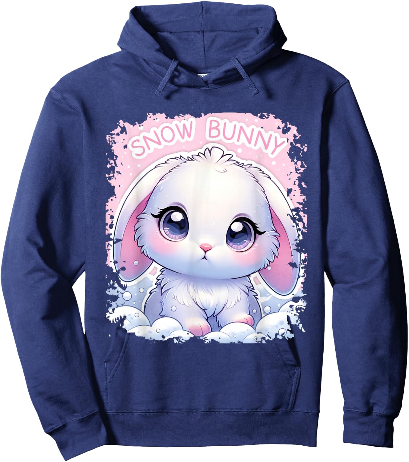 Cute Snow Rabbit Snow Bunny Hoodie - Hoodie | Navy