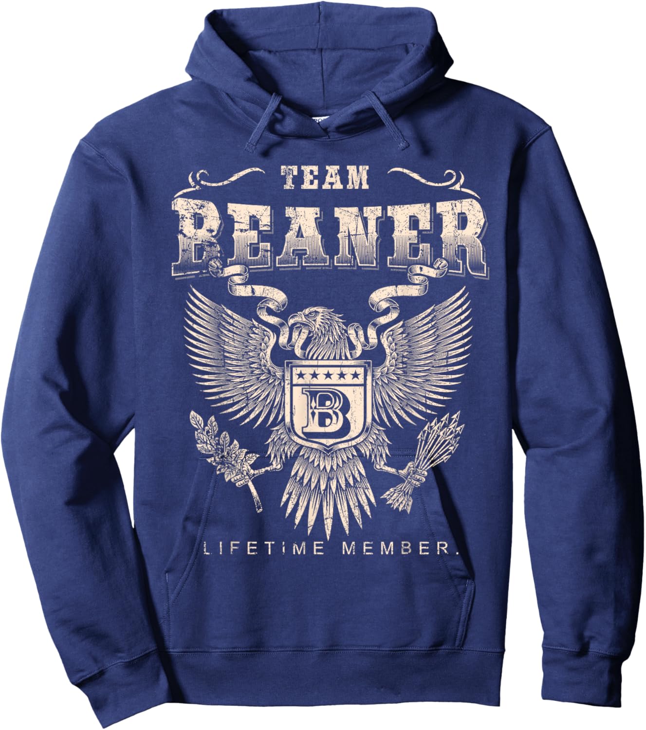 Team Beaner Lifetime Member - Beaner Name Hoodie - Hoodie | Navy