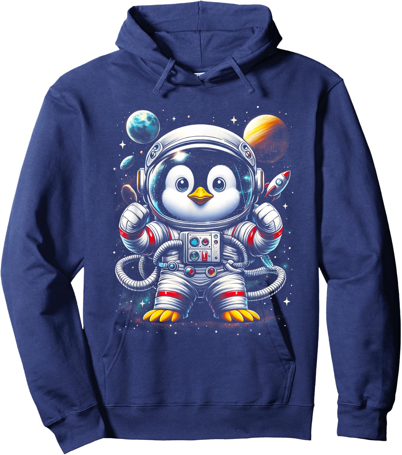 Penguin Astronaut Lover Space Art Space Galaxy Astrology Hoodie - Hoodie | Navy
