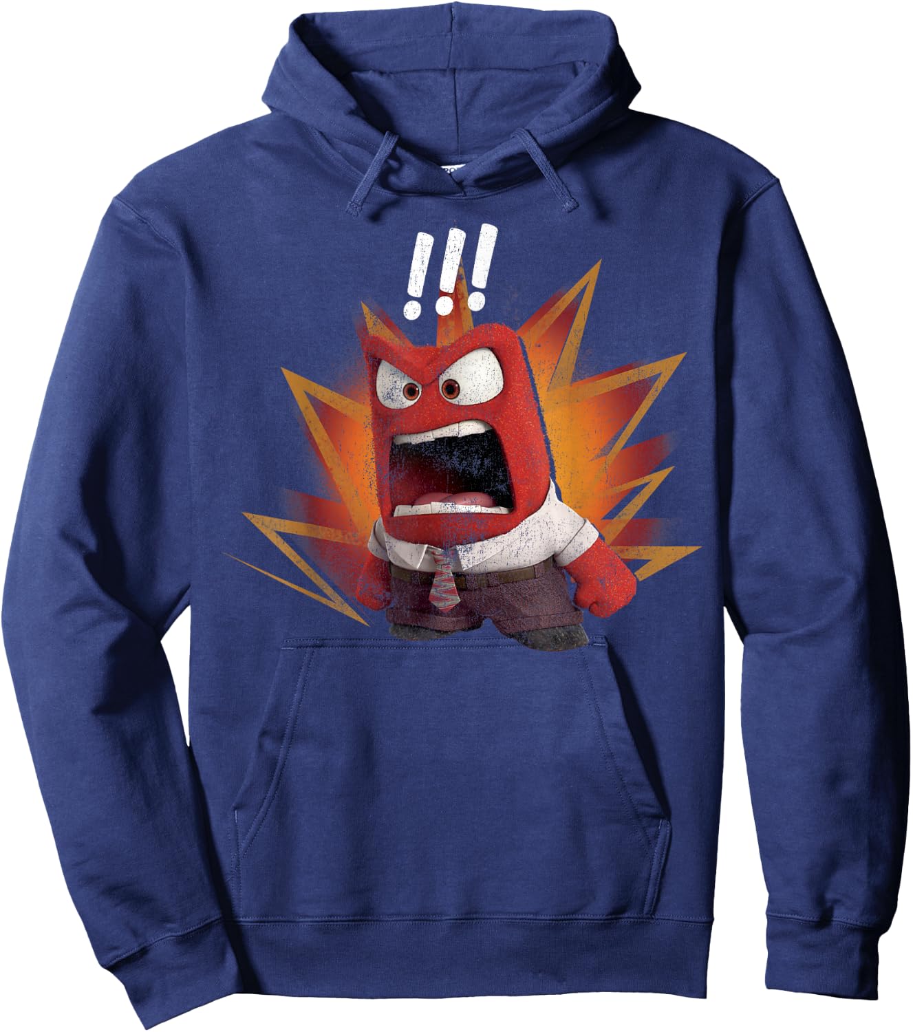 Disney Pixar Inside Out Anger Yell Colorful Hoodie - Hoodie | Navy