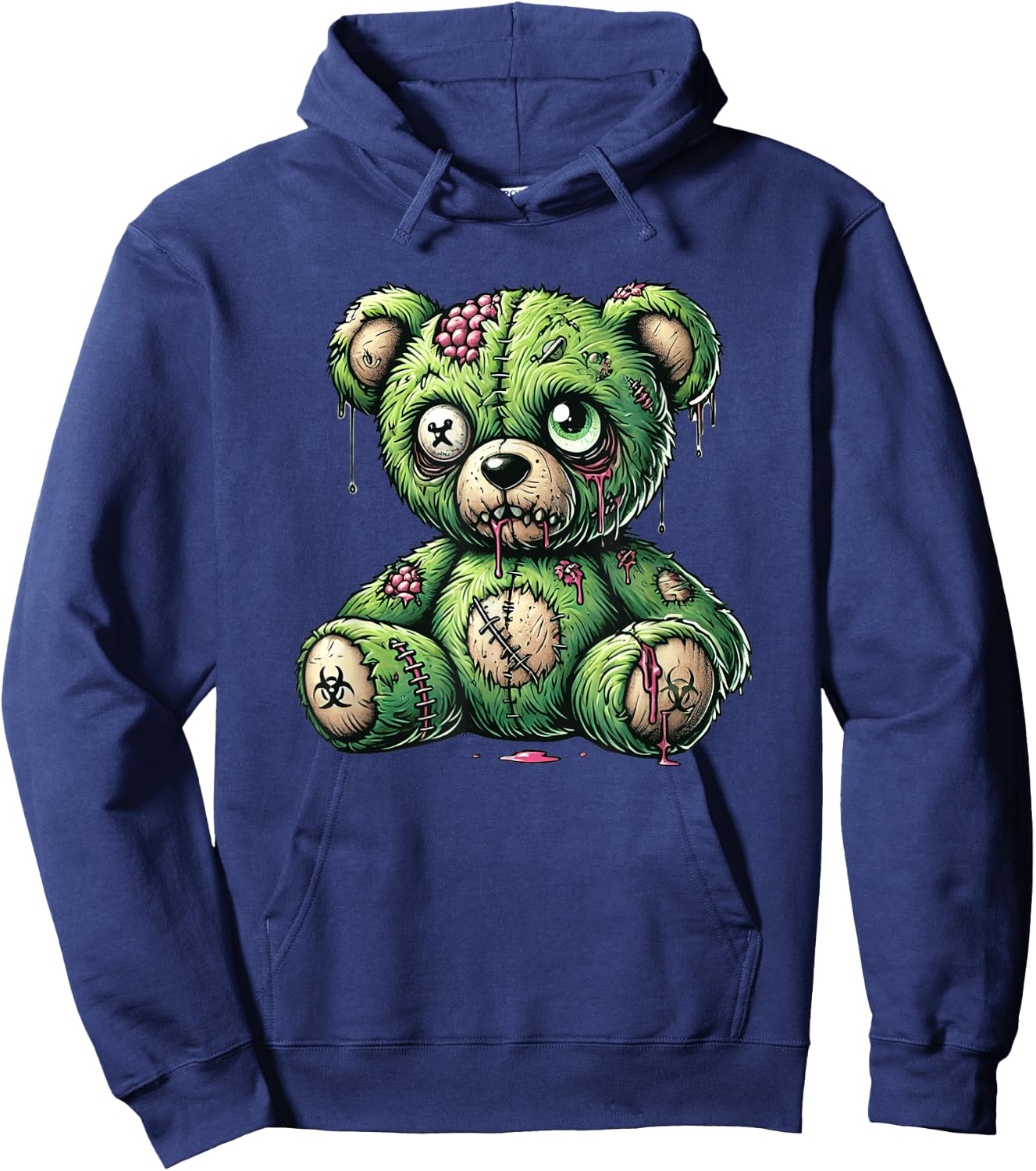Zombie Bear Halloween Zombie Teddy Zombie Lover Hoodie - Hoodie | Navy