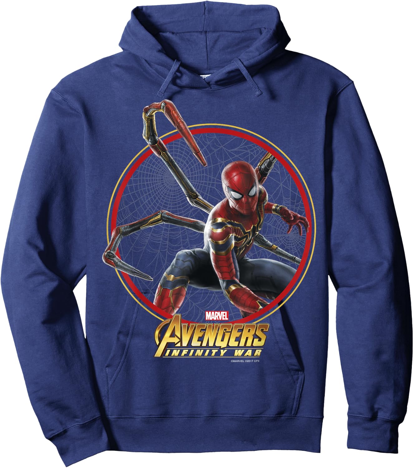 Marvel Infinity War Spider-Man Iron Circle Graphic Hoodie - Hoodie | Navy