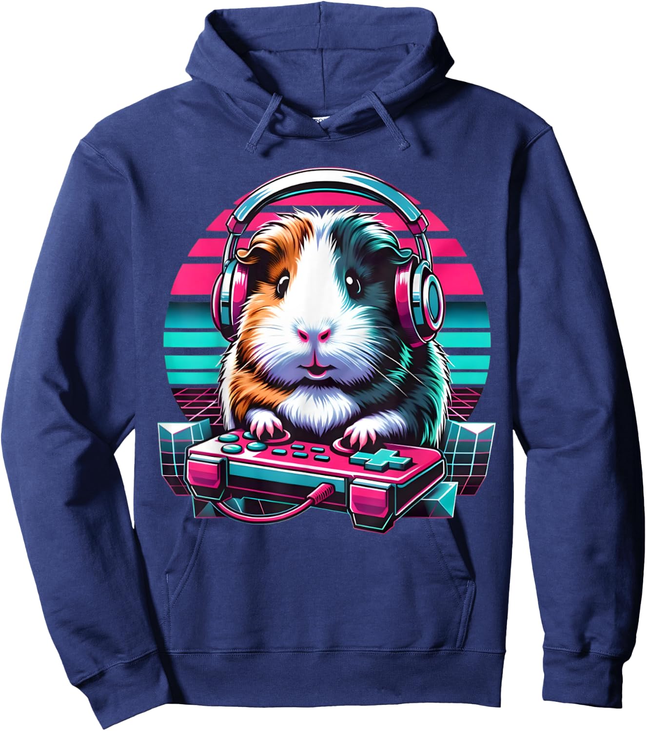 Guinea Pig Video Game Rodent Lover Animal Guinea Pigs Gamers Hoodie - Hoodie | Navy