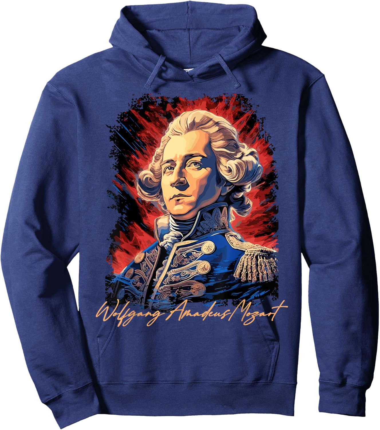 Wolfgang Amadeus Mozart Piano Music Opera Symphony Composer Hoodie - Hoodie | Navy