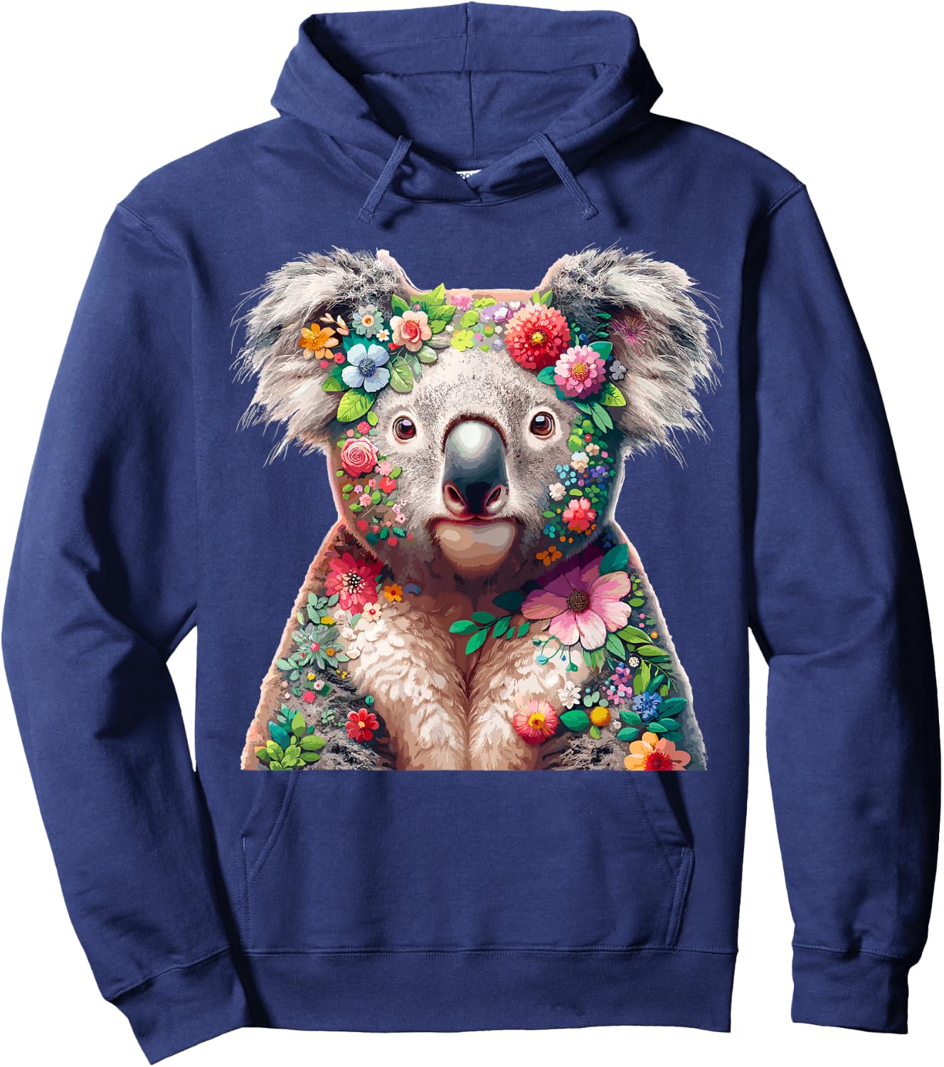 Floral Aesthetic Koala Bear Lover Stuff Australian Koala Hoodie - Hoodie | Navy