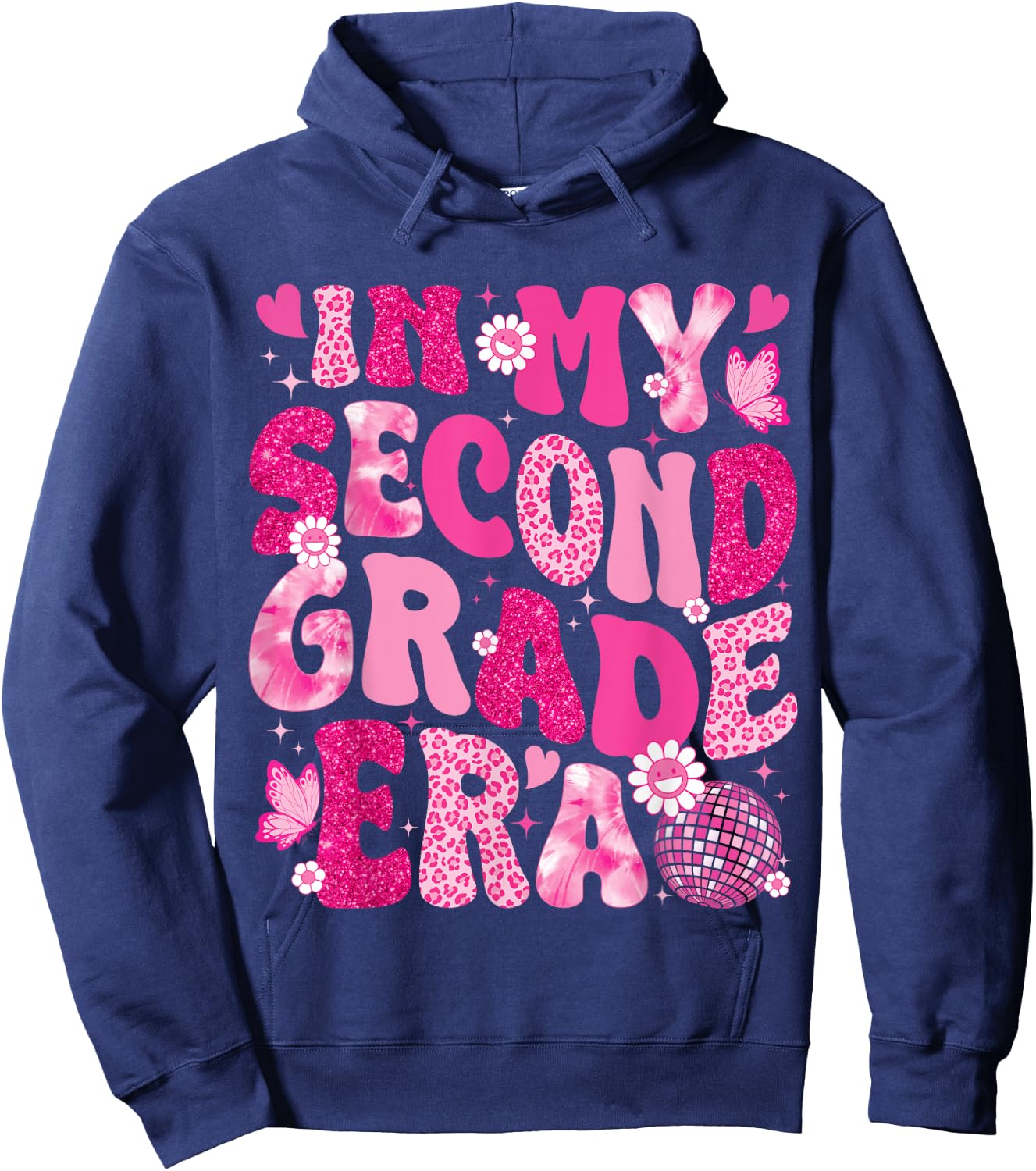 In My Second Grade Era Teachers Women Back To School Girls Hoodie - Hoodie | Navy