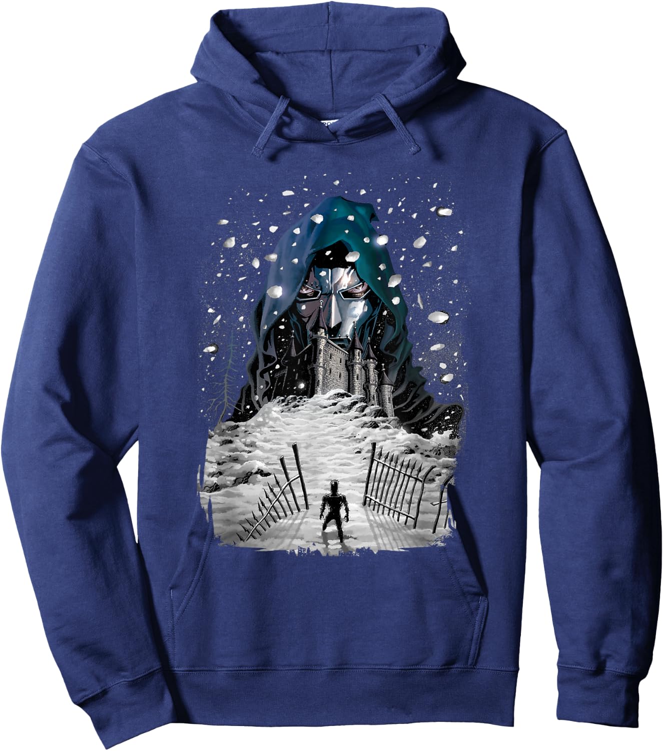 Marvel Fantastic Four Doctor Doom Castle Portrait Hoodie - Hoodie | Navy