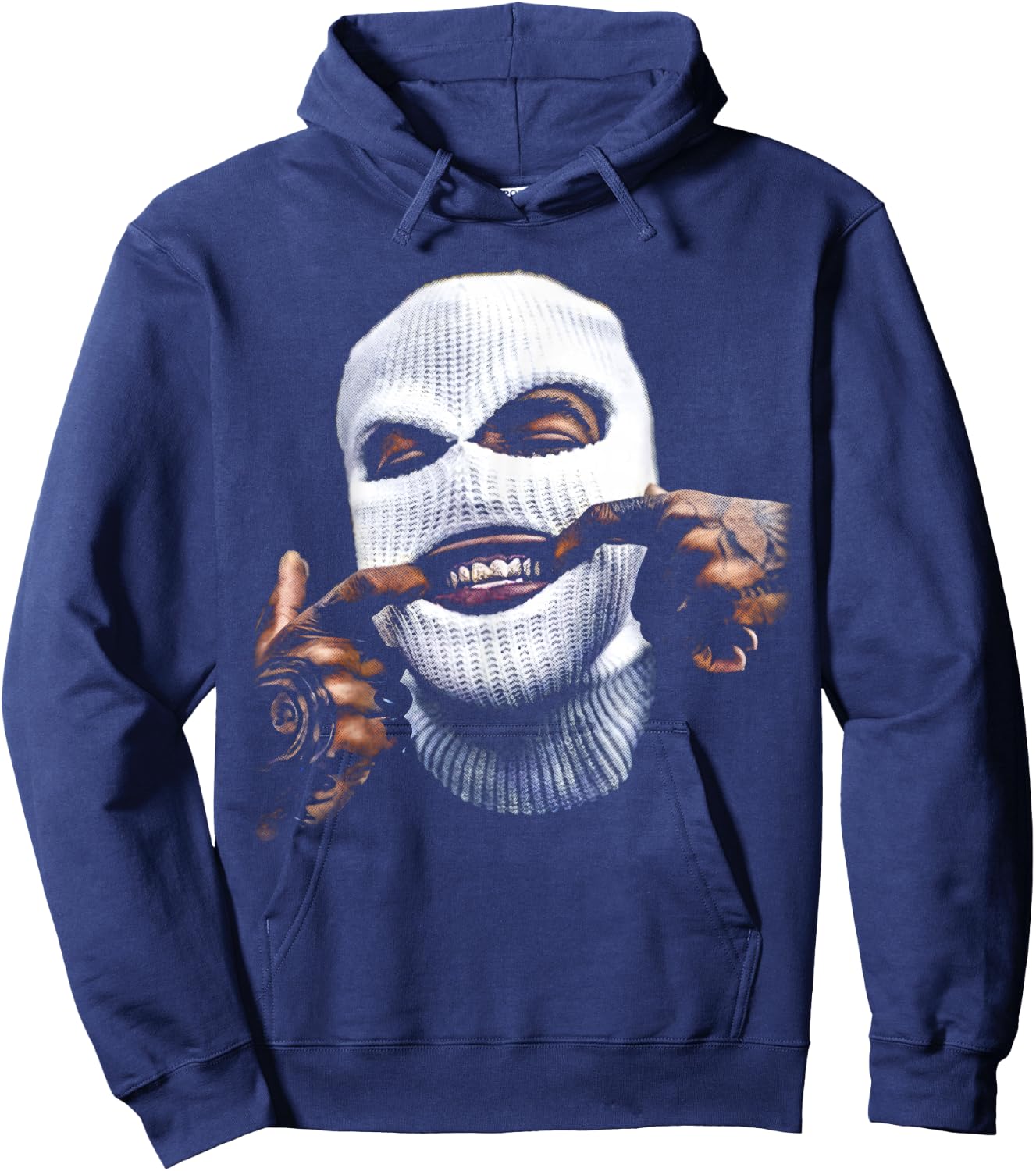 Funny Gangster Gangsta Hip HOP Hiphop Gold Teeth Hustle Hoodie - Hoodie | Navy