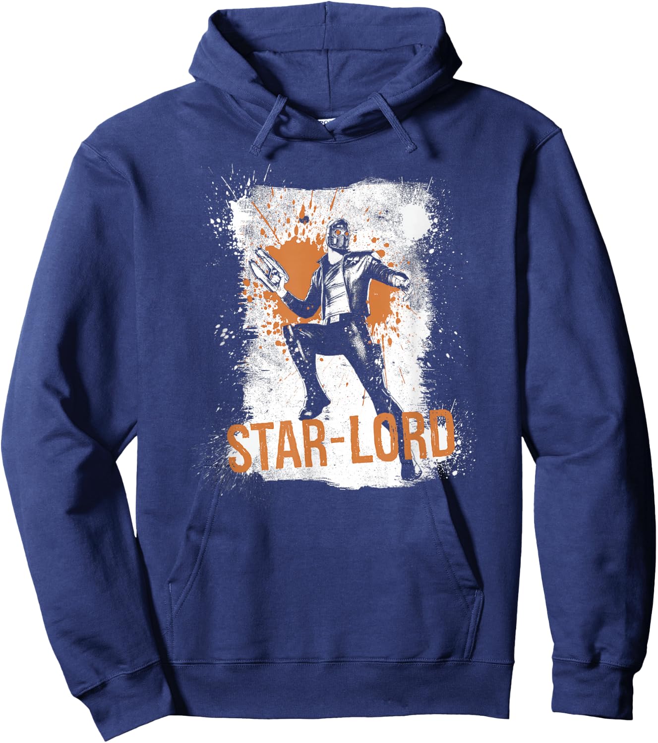 Marvel Guardians of The Galaxy Star-Lord Splatter Logo Hoodie - Hoodie | Navy