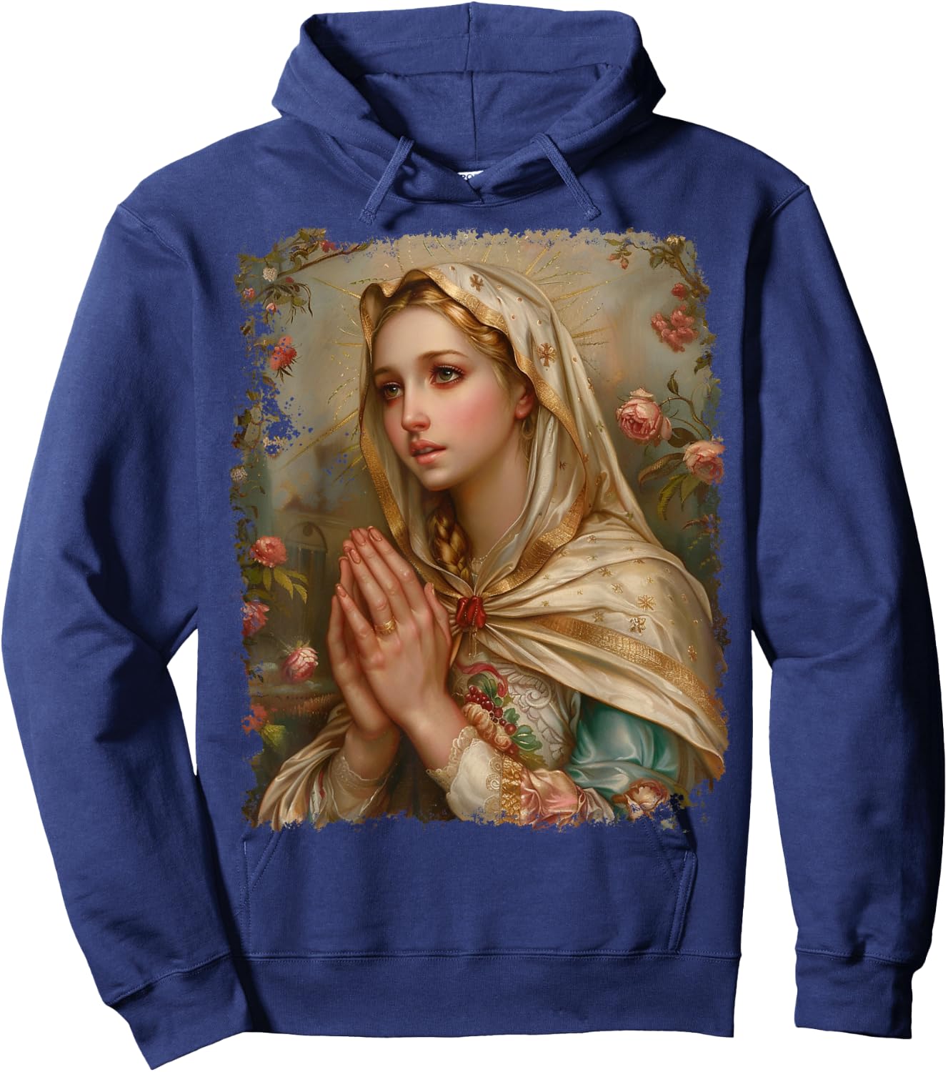 Mother of Jesus Christ Saint Mary Christian Hoodie - Hoodie | Navy