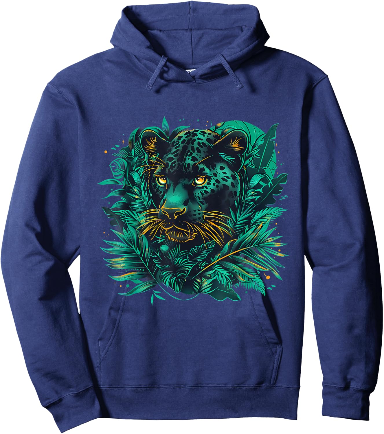 Panther Nature Wildlife Panther Lover Portrait Artwork Hoodie - Hoodie | Navy