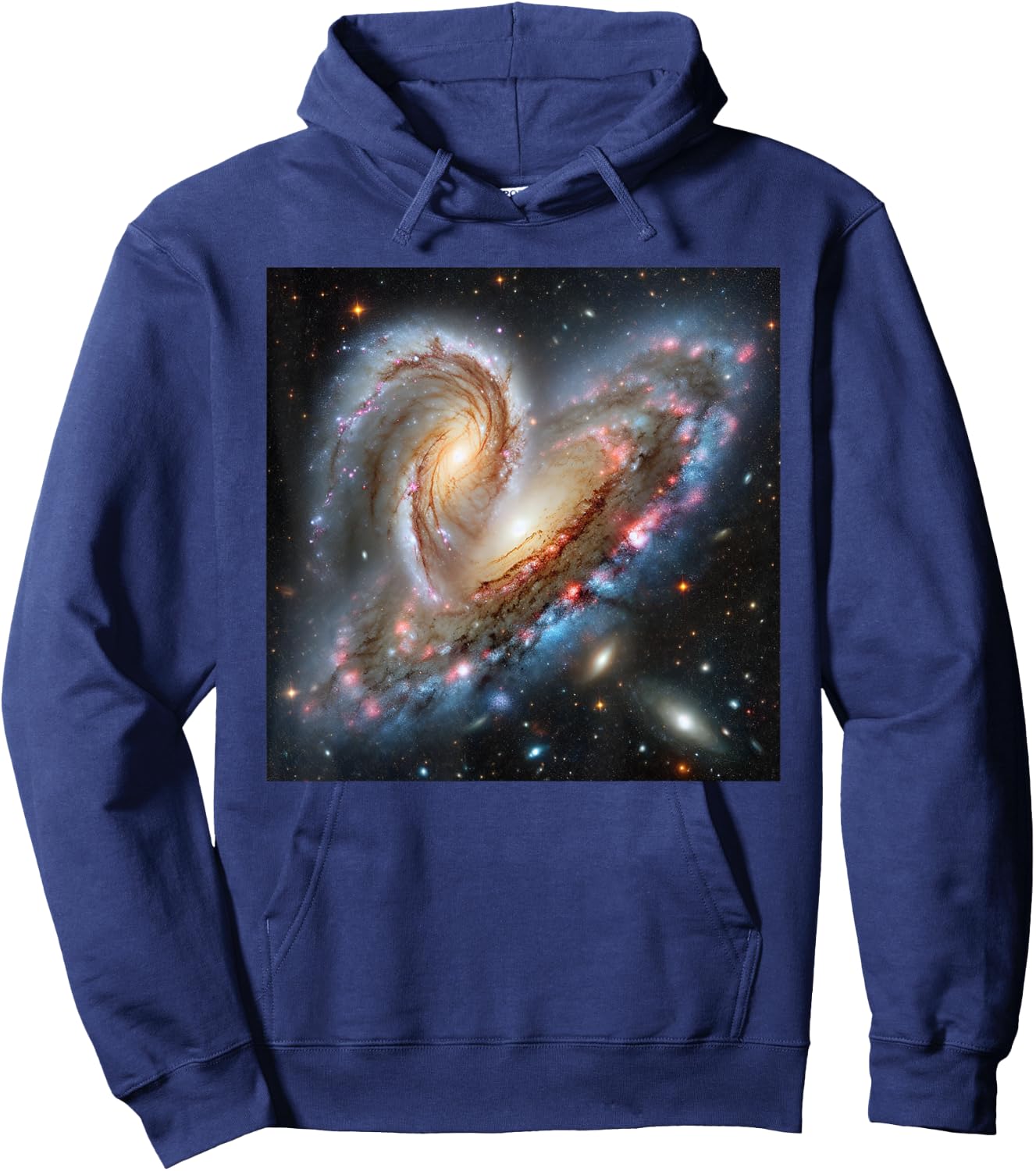 Milky Way and Andromeda Galactic Star Crash Hoodie - Hoodie | Navy