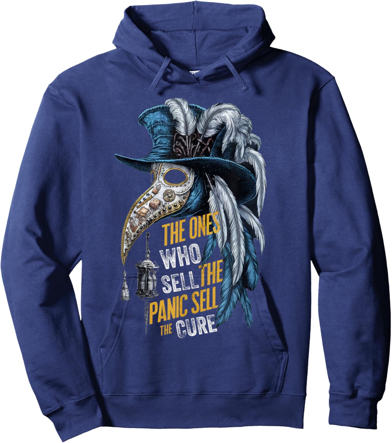 The Ones Who Sell The Panic Sell the Cure Plague Anti Media Hoodie - Hoodie | Navy