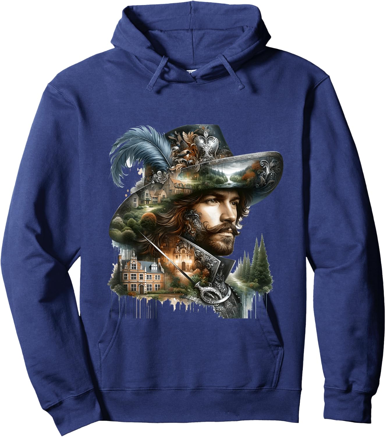 Fantasy Cute Brave French Musketeer Hoodie - Hoodie | Navy