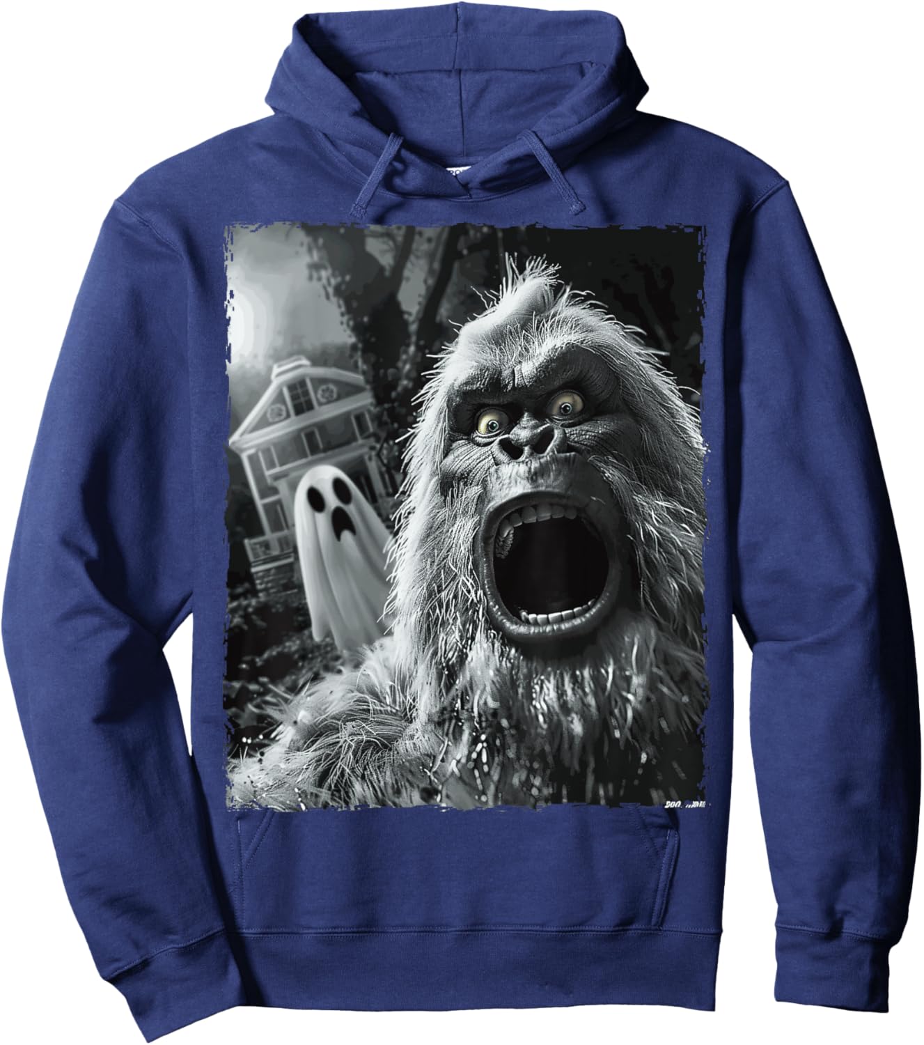Funny Bigfoot Sasquatch Halloween Hoodie - Hoodie | Navy