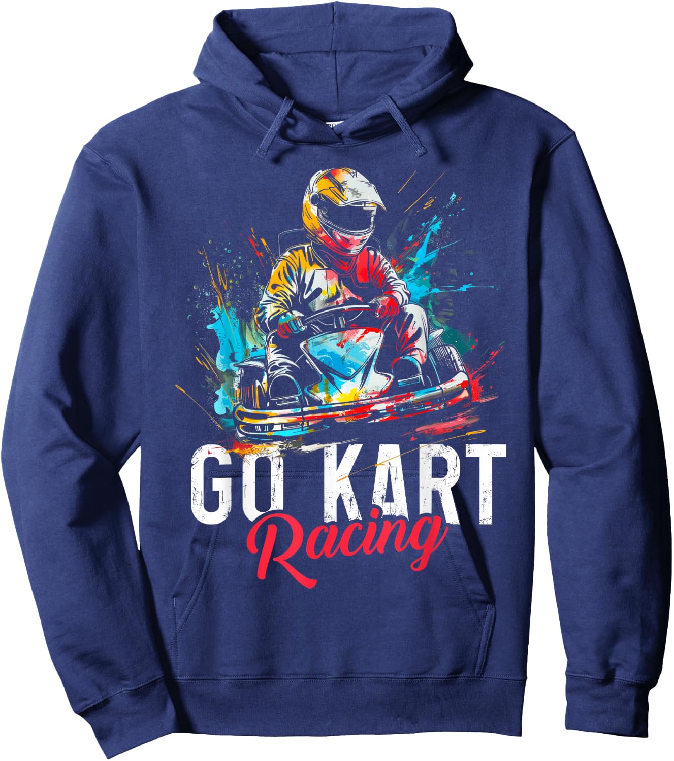 Go Kart Racing Boys Kids Racer Hoodie - Hoodie | Navy