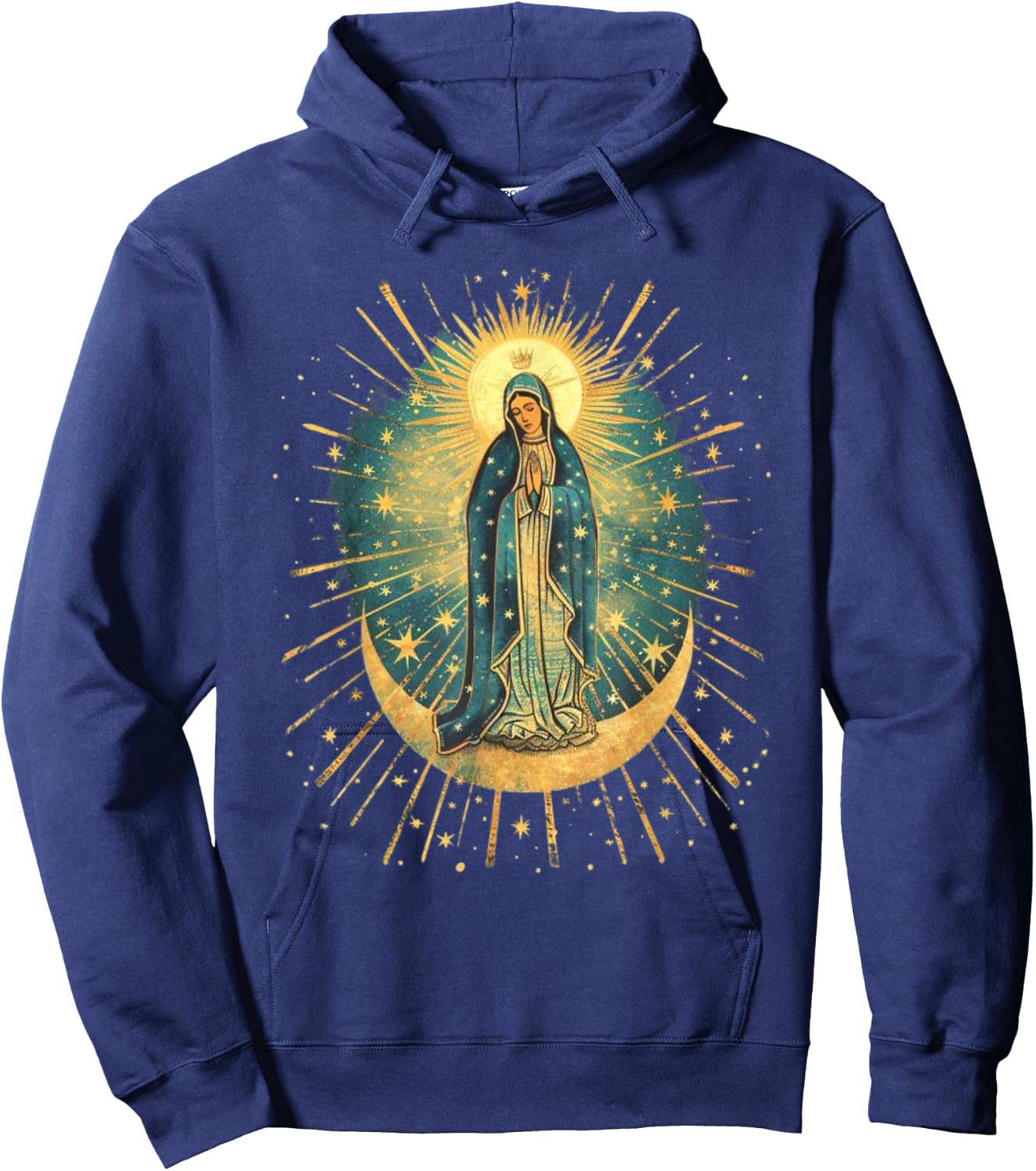 Our Lady De Guadalupe Sant Mary For Christians, Catholics Hoodie - Hoodie | Navy