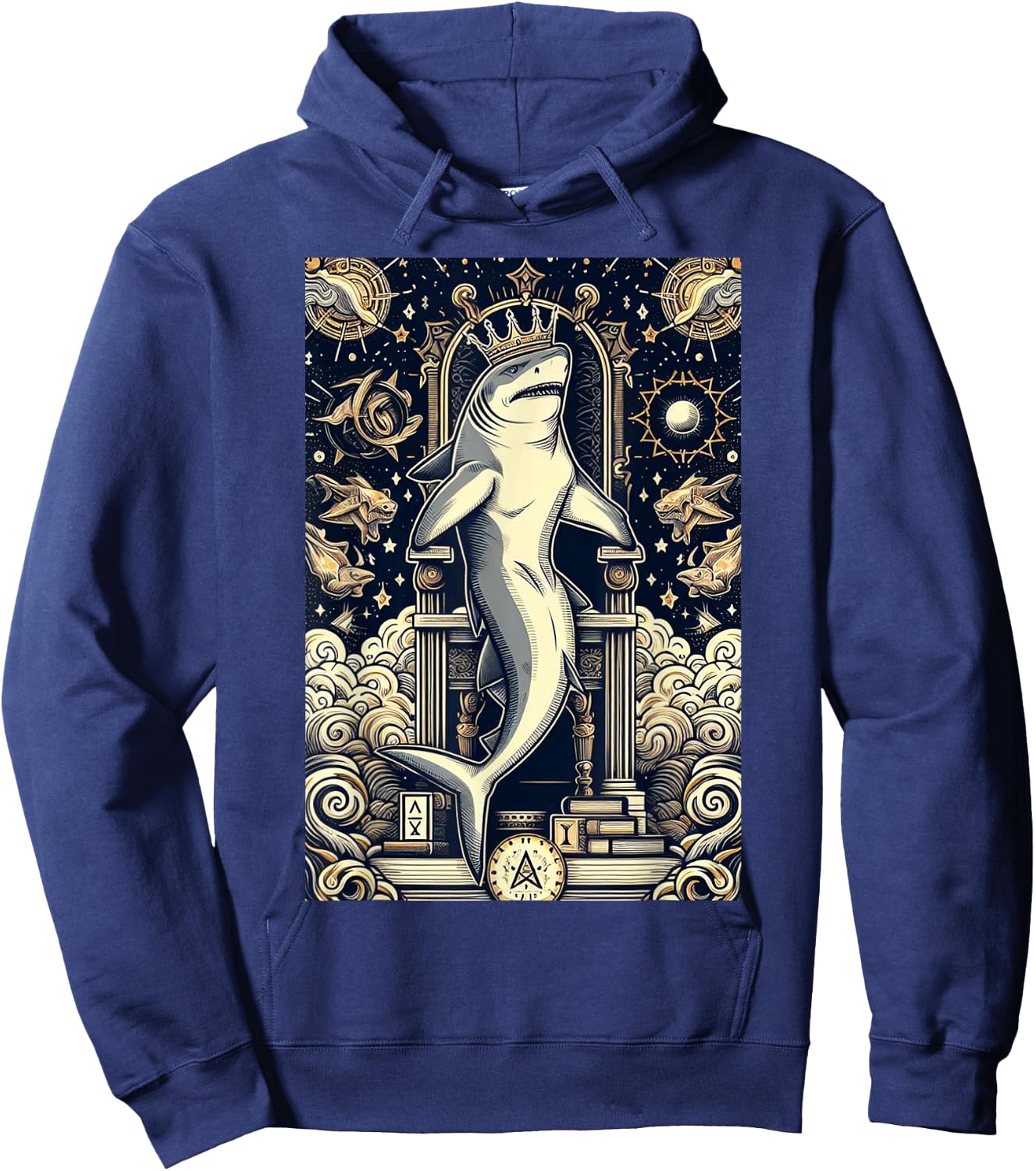 Shark tarot card Hoodie - Hoodie | Navy