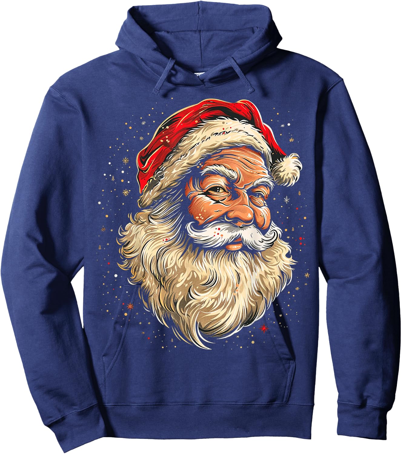 Santa Claus Christmas Graphic X-Mas Art Family Santa Claus Hoodie - Hoodie | Navy