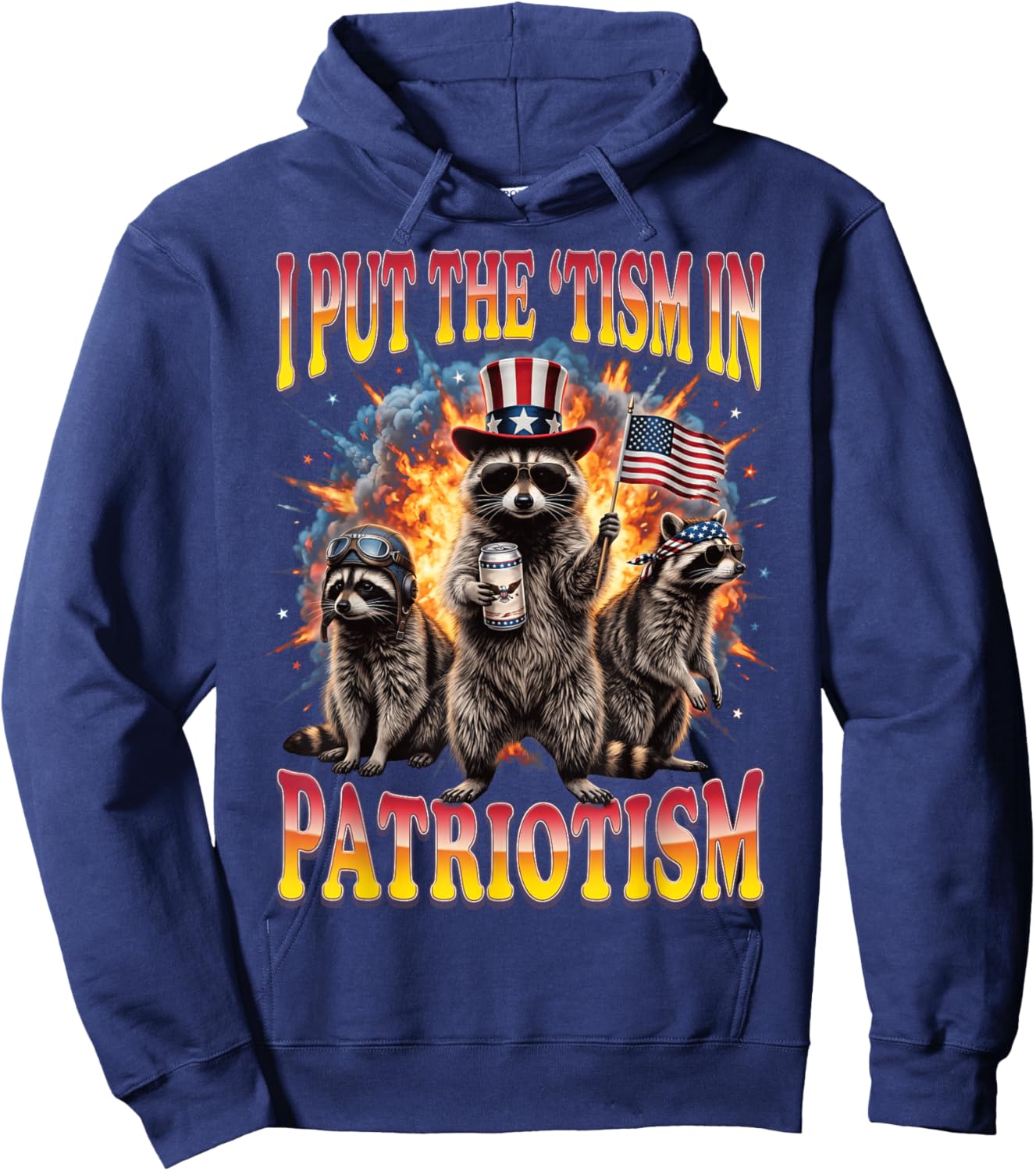 I Put The 'Tism in Patriotism Hoodie - Hoodie | Navy