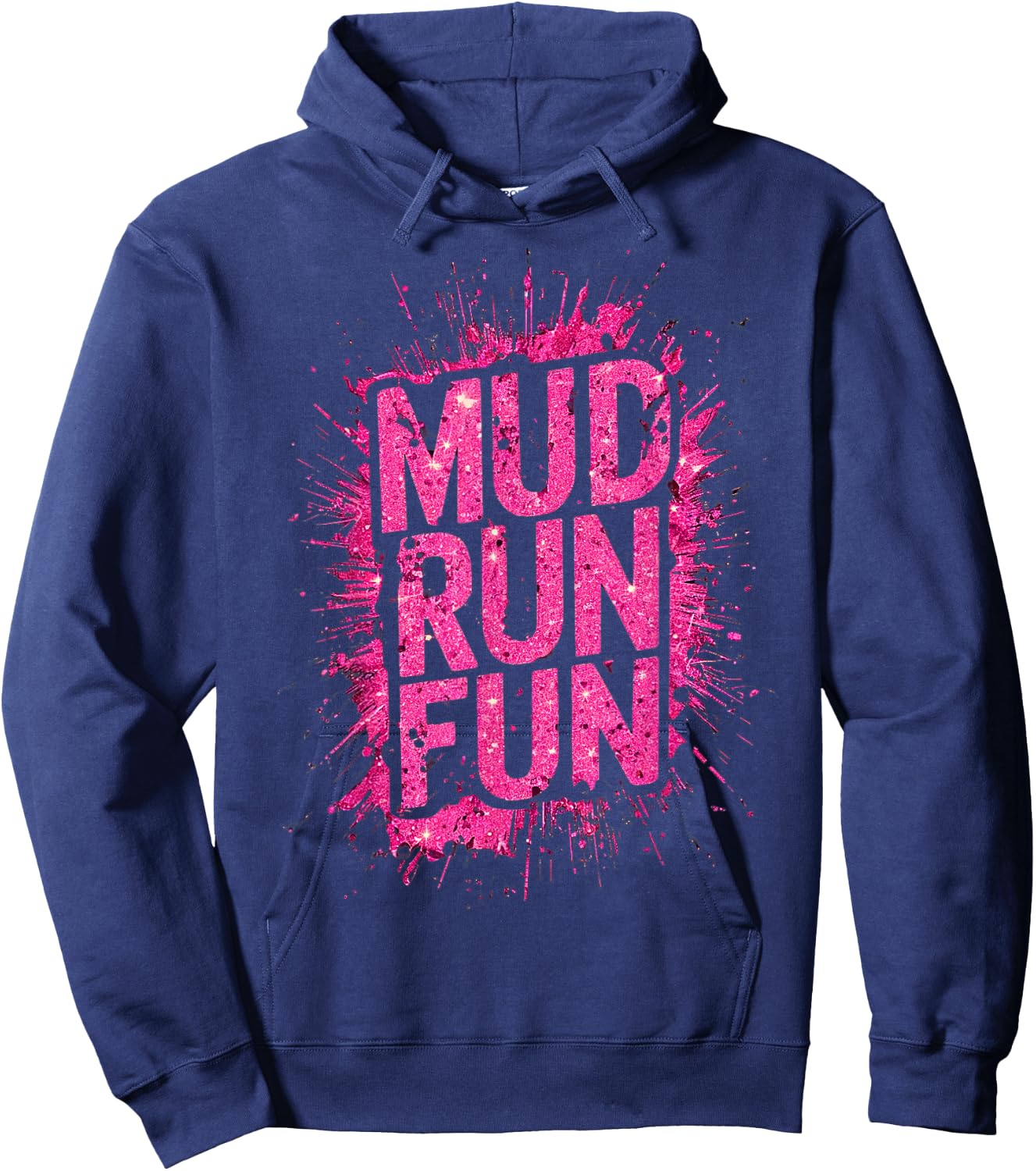 Woman Mud Run Fun Mudder Running Mudding Race Girls Team ATV Hoodie - Hoodie | Navy
