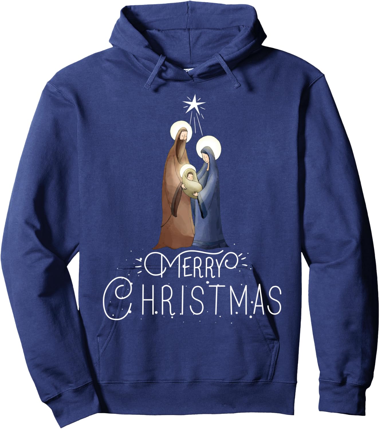 Merry Christmas - Advent Nativity Scene North Star Hoodie - Hoodie | Navy
