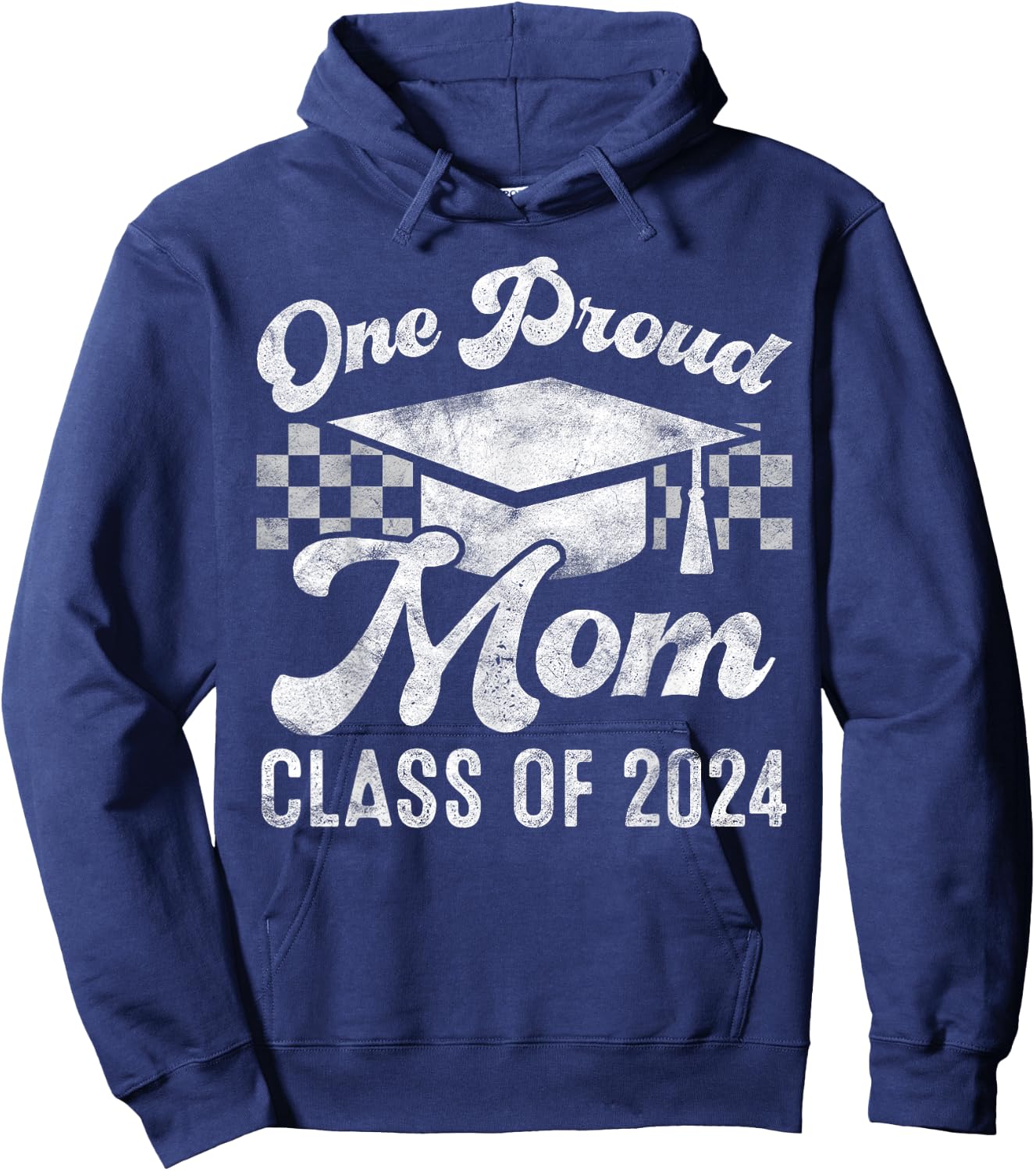 One Proud Mom of a 2024 Graduate Mother Senior Graduation Hoodie - Hoodie | Navy