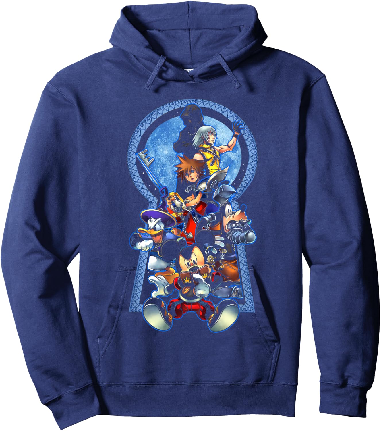 Disney Kingdom Hearts Key To The Kingdom Group Shot Poster Hoodie - Hoodie | Navy