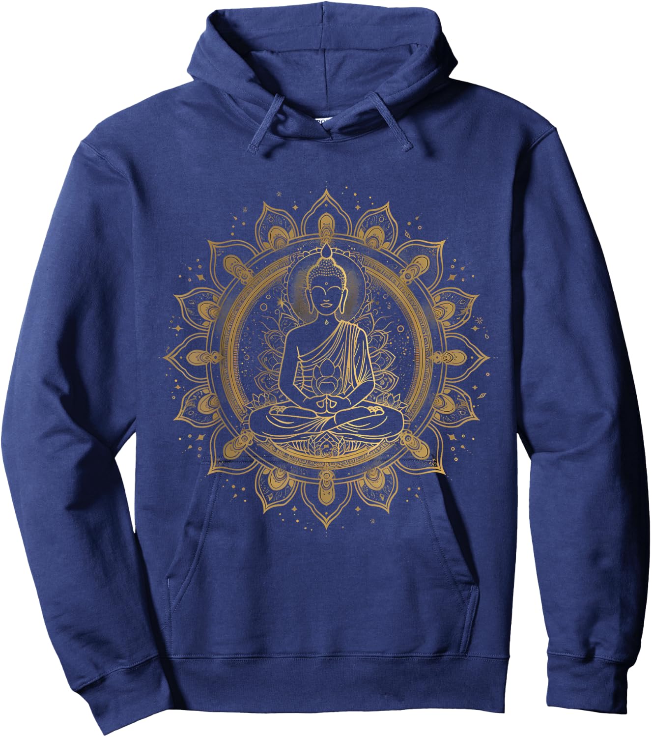 Zen Buddha Meditation Buddhist Hindu Mandala Spiritual Hoodie - Hoodie | Navy