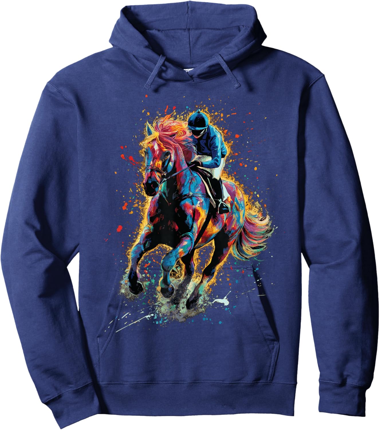 Horse Lover Woman Racing For Horse Racing Jockey Woman Hoodie - Hoodie | Navy